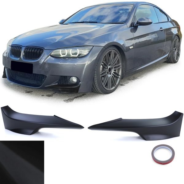 BMW 3 SERIES E92/E93 Matt Black Front Splitter Corner Flaps