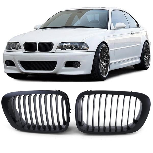 BMW 3 SERIES E46 Performance Matt Black Grilles