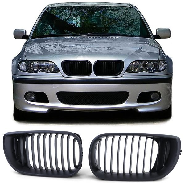 BMW 3 SERIES E46 Performance Matt Black Grilles