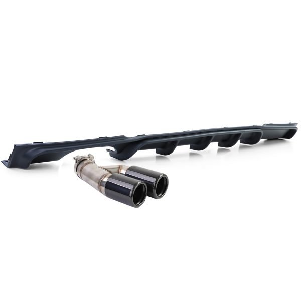 Rear diffuser in matt black with black double tailpipe for BMW F30/F31 - Slika 2