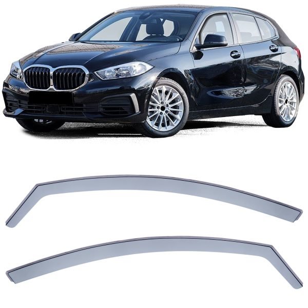 BMW 1 SERIES F40 Windscreen Wind and Rain Deflectors Black Smoke
