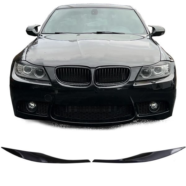 BMW 3 SERIES E90/E91 Gloss Black Evil Eye Headlight Covers