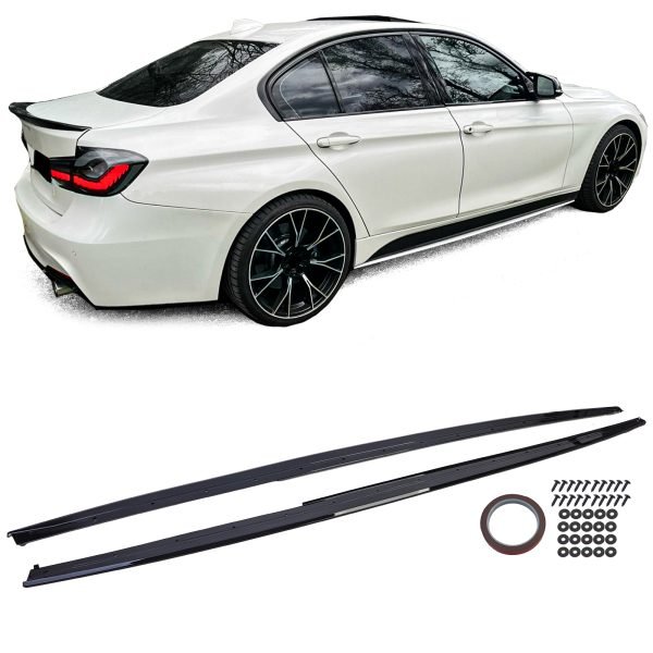 Side Skirt Add-Ons in Gloss Black for BMW 3 SERIES F30/F31