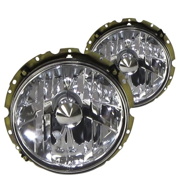 Headlights clearglass, chrome suitable for VW Golf 1