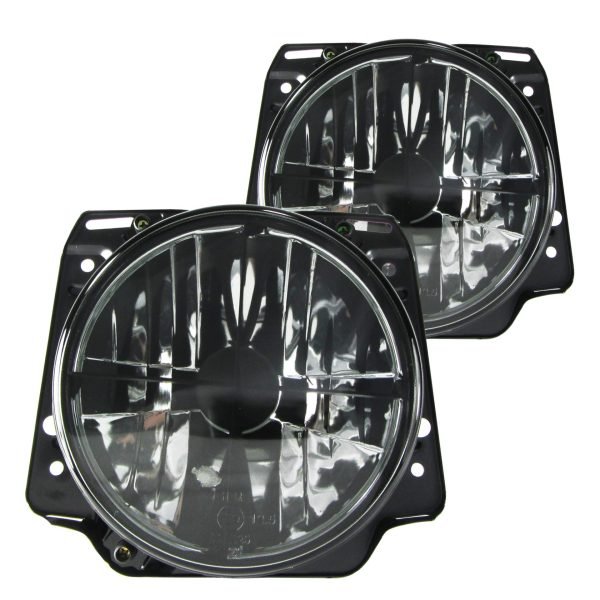 Headlight with cross black suitable for VW Golf 2