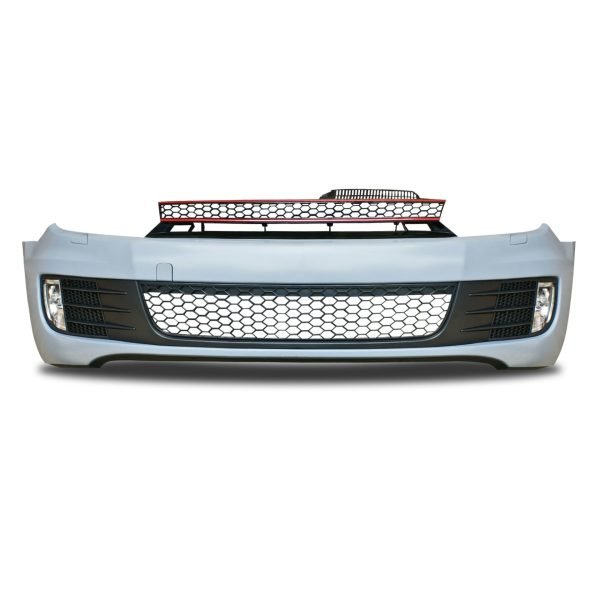 Front bumper in sport design with grill and fog lights for VW Golf 6 - Slika 2