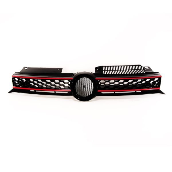 Front Grille, with slot for the badge, honey comb suitable for VW Golf MK6 GTI 2008 - 2012 - Slika 2
