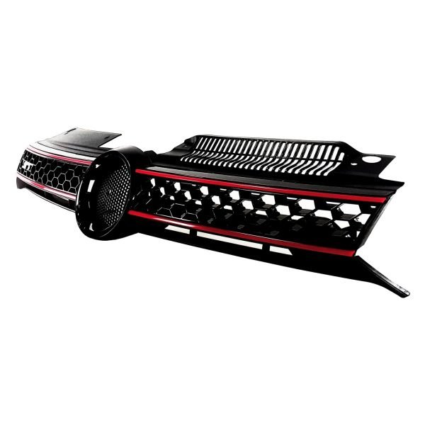 Front Grille, with slot for the badge, honey comb suitable for VW Golf MK6 GTI 2008 - 2012 - Slika 6