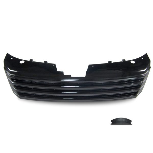 Front Grille badgeless, black gloss paint suitable for VW Passat B7, 11/2010-2014
