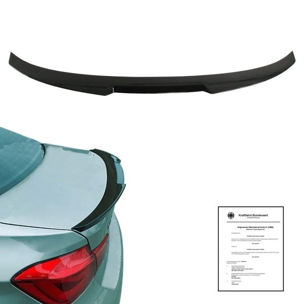 Trunk spoiler, glossy black suitable for BMW 3 Series (F30) Limo, 2011-2019