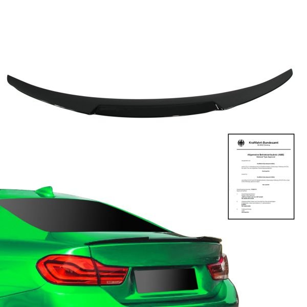 Trunk spoiler glossy black suitable for BMW 4 Series (F32) Coupe, 2013-2021