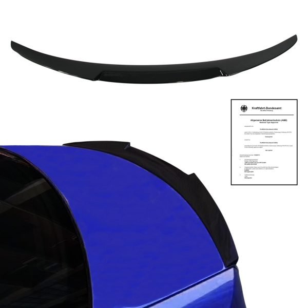 Trunk spoiler, black gloss suitable for BMW 3 series (E90) sedan, 2005-2011