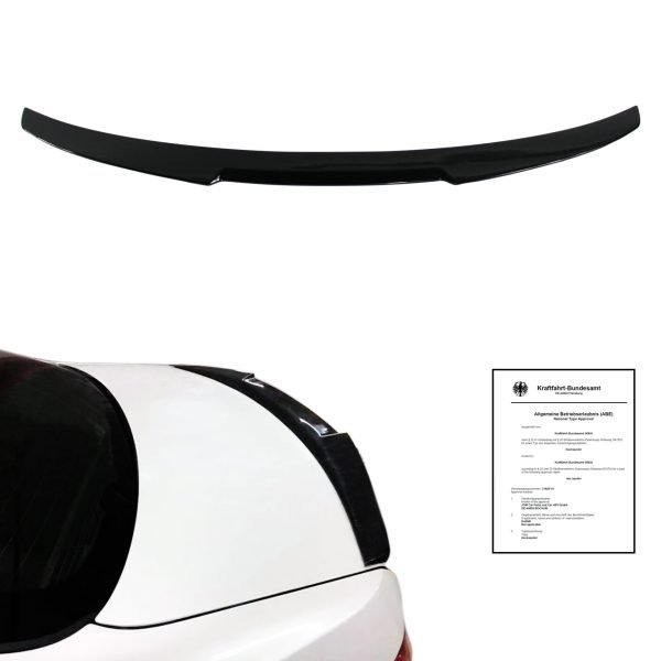 Trunk spoiler, glossy black suitable for BMW 3 Series (E92) Coupe, 2006-2013