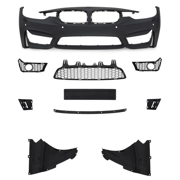 Body Kit incl. side skirts with HCS and PDC holes suitable for BMW 3 Series F30 ( LCI ) year 2011-2019 - Slika 2
