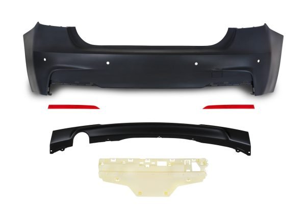 Rear bumper in sports-design with PDC holes suitable for BMW 3 Series F30 year 10.2011-