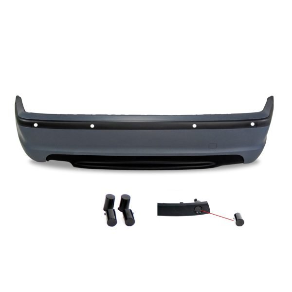 Rear bumper in sports design suitable for BMW 3er E46 4-doors year 5.1998 - 2005 - Slika 2