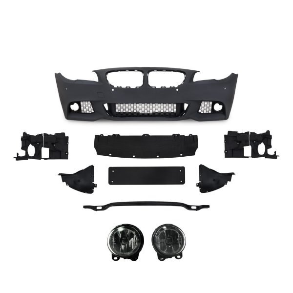 Front bumper in sport design with PDC holes, HCS and fog lights suitable for BMW 5er F10 01.2010-06.2015 and F11 Touring year 04.2010- - Slika 2