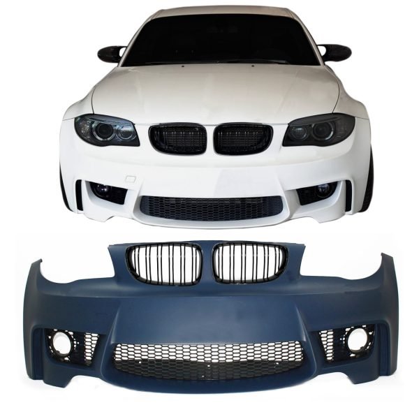 Front bumper in sports design suitable for BMW 1er E81, E82, E87 and E88 year 2004 - 2011