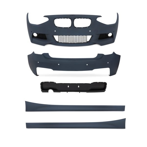 Body Kit in sports design incl. side skirts with PDC holes and HCS suitable for BMW F20, 1 series, 5 doors, year 2011- 2015