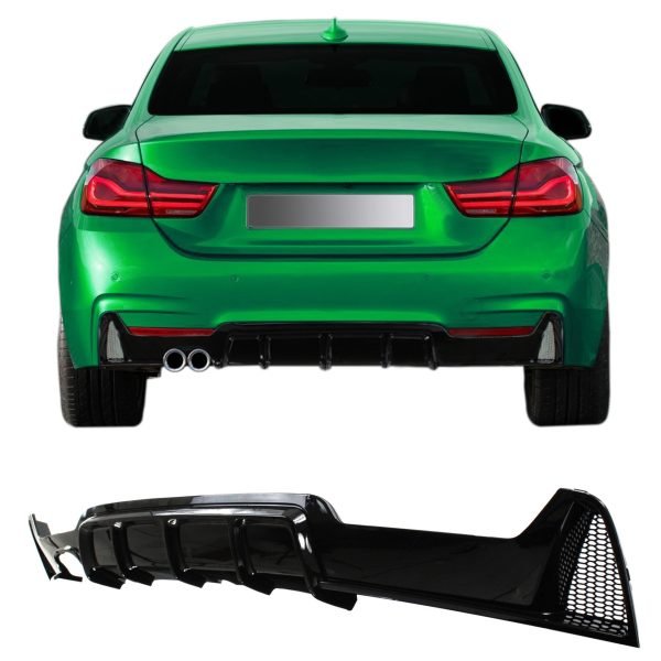 Rear diffuser in sports Look suitable for BMW 4er Coupe/Cabrio/Gran Coupe F32, F33 and F36 2013-2021