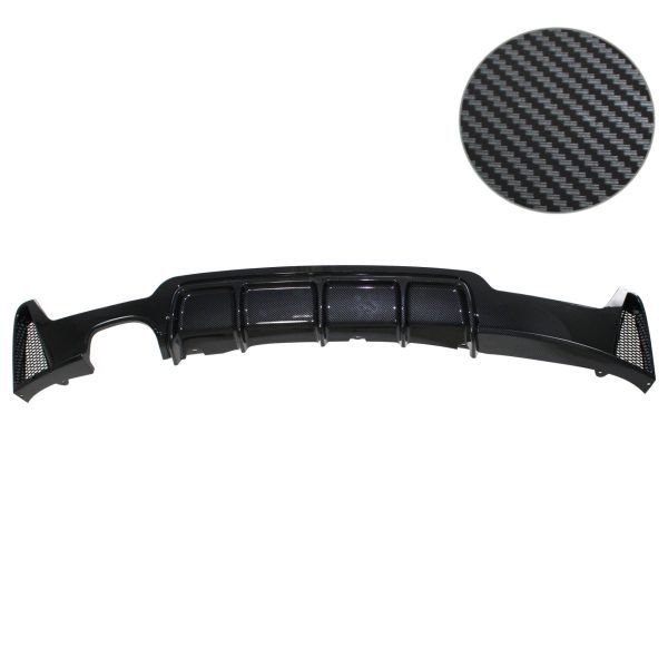 Rear diffuser in sports carbon look suitable for BMW 4er F32, F33 and F36 2013-2021