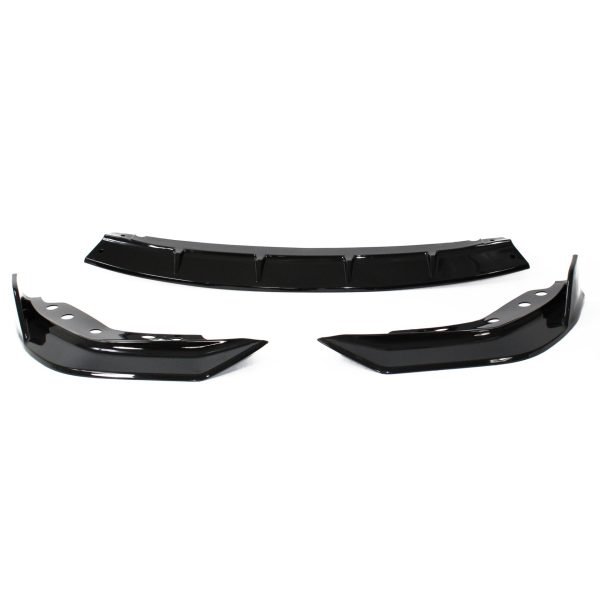 Front spoiler lip black glossy, 3 pcs suitable for BMW 3 Series, G20, 2019- - Slika 2