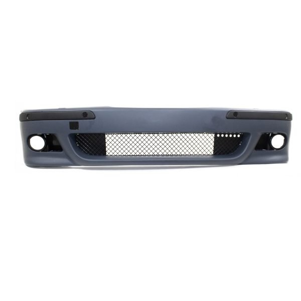 Front bumper incl. trims, grill and fog light frames, with PDC holes and HCS for BMW 5 series E39, 1996 - 2003