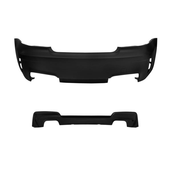 Bumper, JOM, rear BMW E82 without PDC, 07-11, only for dual exhaust system suitable for BMW E82, 07-11