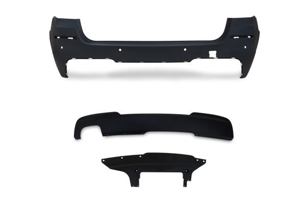 Rear bumper in sports design with PDC holes suitable for BMW F11 Touring year 2010-