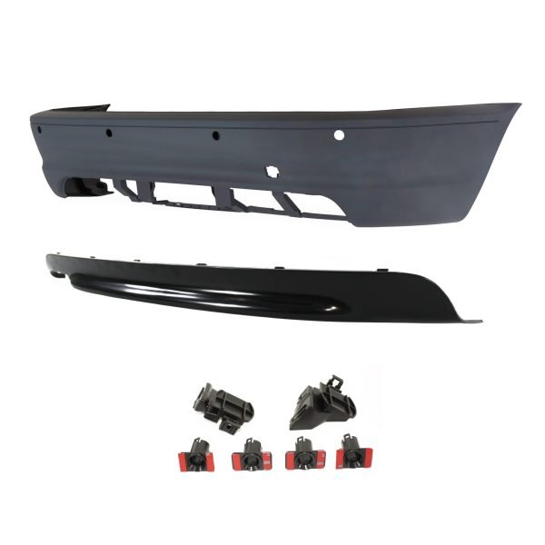 Rear bumper in sports design with PDC holes suitable for BMW E46 Coupe and Cabrio year 1999-2007 - Slika 5