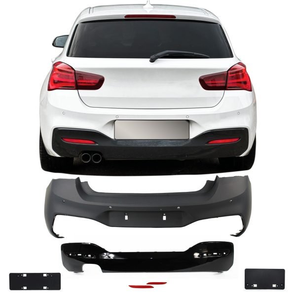 Body Kit in sports design incl. side skirts with PDC holes for exhaust on the left side suitable for BMW F20, 1 series, LCI, 5-doors, year 2015-2019 - Slika 5