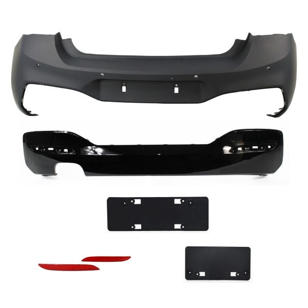 Body Kit in sports design incl. side skirts with PDC holes for exhaust on the left side suitable for BMW F20, 1 series, LCI, 5-doors, year 2015-2019 - Slika 4
