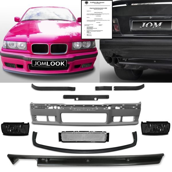 Bumper incl. Foglights smoke and rear skirt suitable for E36 Limo Coupe Cabrio not fit for M3 Model