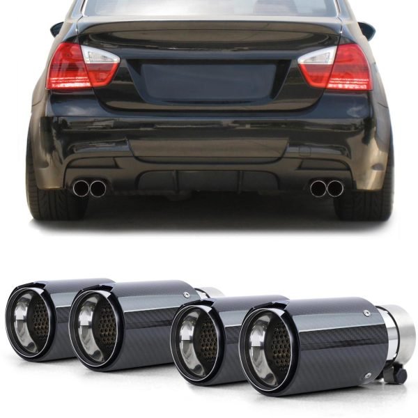 BMW 3 SERIES E90/E91/E92/E93 Carbon Look 90mm Exhaust Tailpipes