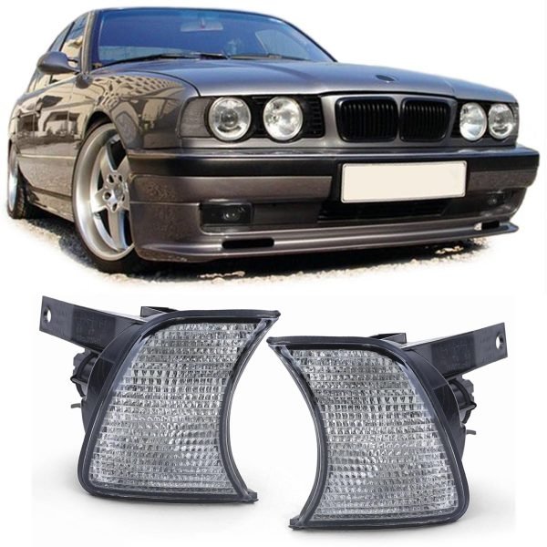 Black smoke turn signal pari for BMW 5 SERIES E34