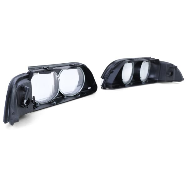 Black smoke headlight lenses pair for BMW 5 SERIES E39 - Slika 6