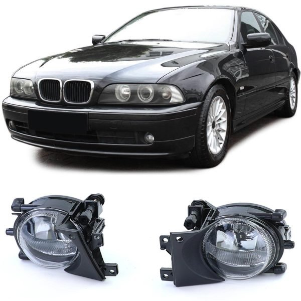 Clear glass H8 fog light set for BMW 5 SERIES E39