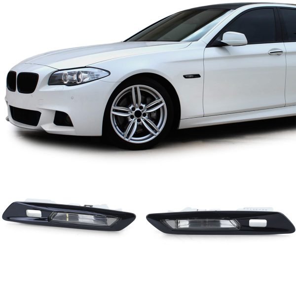 Clear glass black smoke LED indicators for BMW 5 SERIES F10/F11