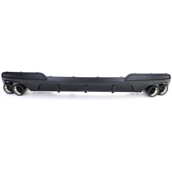 Sport matt black rear diffuser with carbon look tailpipes for BMW 5 SERIES F10/F11 - Slika 3