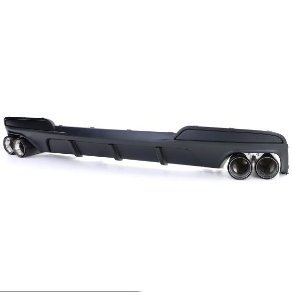 Sport matt black rear diffuser with carbon look tailpipes for BMW 5 SERIES F10/F11 - Slika 5