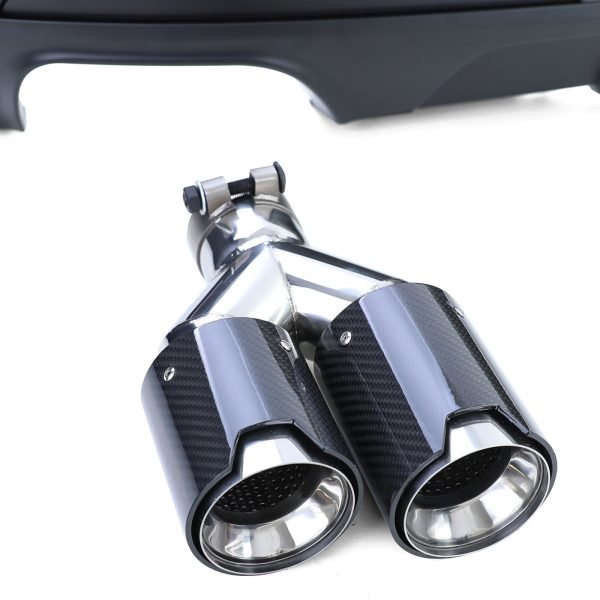 Sport matt black rear diffuser with carbon look tailpipes for BMW 5 SERIES F10/F11 - Slika 8