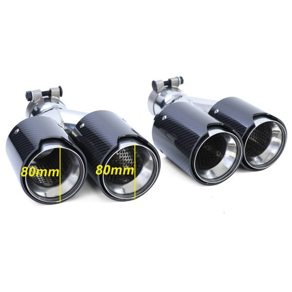 Sport matt black rear diffuser with carbon look tailpipes for BMW 5 SERIES F10/F11 - Slika 9