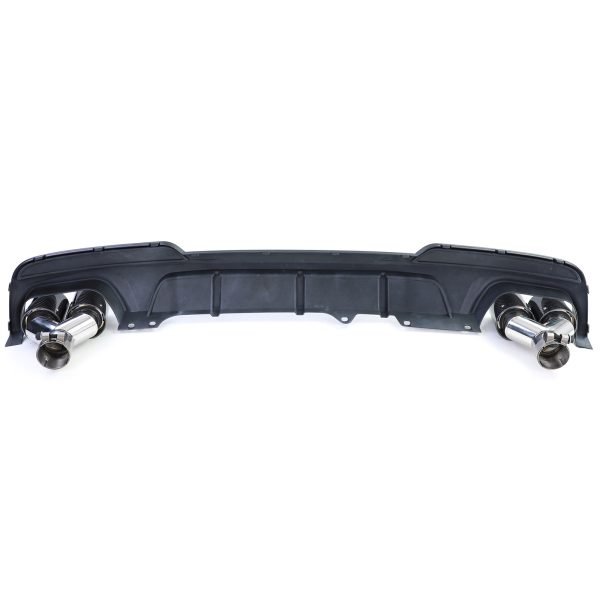 Sport matt black rear diffuser with carbon look tailpipes for BMW 5 SERIES F10/F11 - Slika 11