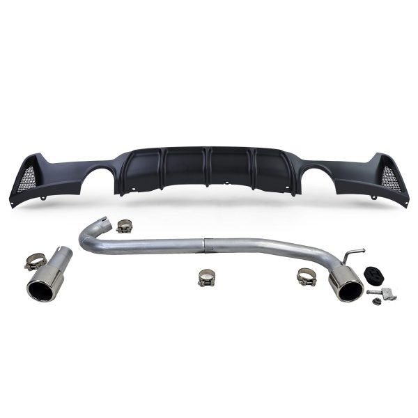 Matt black rear diffuser with 440i look talpipes for BMW 4 SERIES F32/F33/F36 - Slika 2