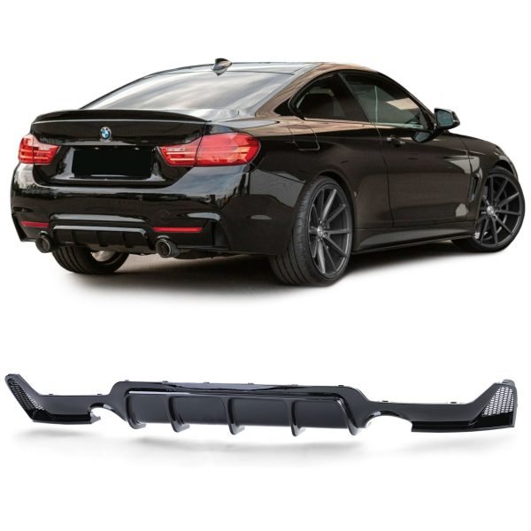 Performance gloss black rear diffuser for BMW 4 SERIES F32/F33/F36