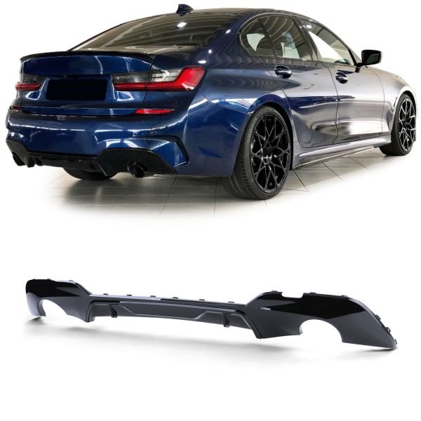 Performance gloss black rear diffuser for BMW 3 SERIES G20/G21