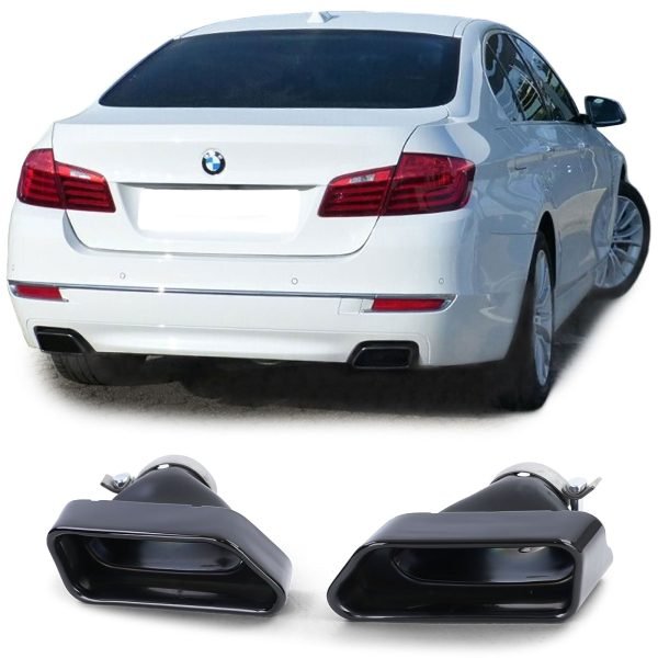 Black exhaust tailpipes 550 V8 look for BMW 5 SERIES F10/F11