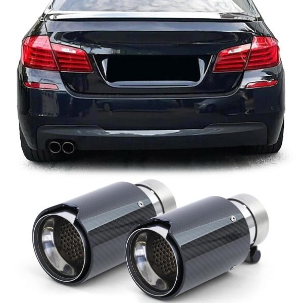 2xSport black carbon look tailpipes for BMW 5 SERIES F10/F11