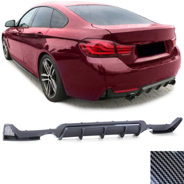 Performance carbon look rear diffuser for BMW 4 SERIES F32/F33/F36
