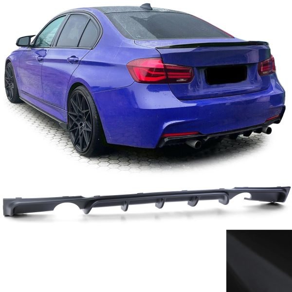 Performance rear diffuser in matt black for BMW 3 SERIES F30/F31